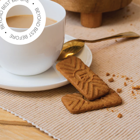 Beyond Best Before: Box of 300 - Little Bakes Caramel & Cinnamon Sugar Biscuits (12 x 25 Sleeves Carton)